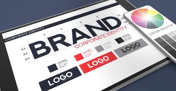Documents de branding incluant logos, palette de couleurs et charte graphique, illustrant la création d&#39;identité visuelle premium - Vanmeenen&amp;Co.